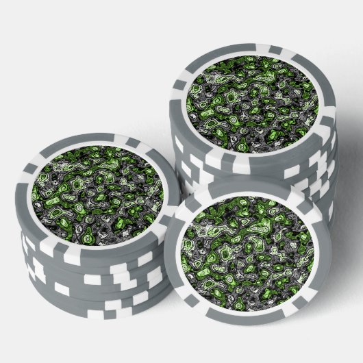Groovy Trippy Grungy Funky Abstrakt Agender Pride Pokerchips (Stapel)