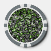 Groovy Trippy Grungy Funky Abstrakt Agender Pride Pokerchips (Vorderseite)