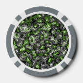 Groovy Trippy Grungy Funky Abstrakt Agender Pride Pokerchips (Rückseite)