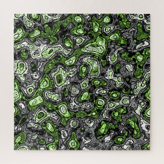 Groovy Trippy Grungy Funky Abstrakt Agender Pride Puzzle (Vertikal)