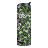 Groovy Trippy Grungy Funky Abstrakt Agender Pride Thermosbecher (Nach links gedreht)