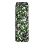 Groovy Trippy Grungy Funky Abstrakt Agender Pride Thermosbecher (Rückseite)