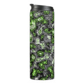 Groovy Trippy Grungy Funky Abstrakt Agender Pride Thermosbecher (Nach rechts gedreht)
