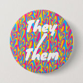 Groovy Trippy-Quirky-Pansexual-Prix Button (Vorderseite)