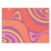 Groovy Trippy Retro Ästhetisch Abstrakt farbig Tischdecke (Vorderseite (Horizontal))