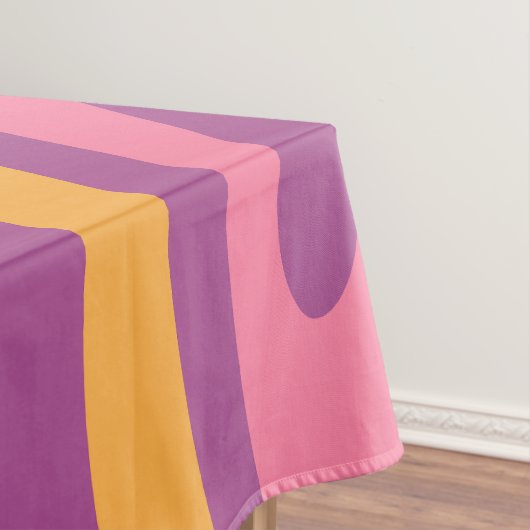 Groovy Trippy Retro Ästhetisch Abstrakt farbig Tischdecke (Beispiel)