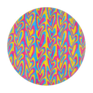 Groovy Trippy Squiggly Quirky Pansexuelle Pride  Schneidebrett
