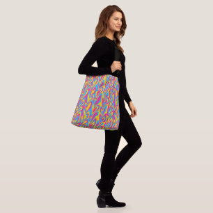 Groovy Trippy Squiggly Quirky Pansexuelle Pride Tragetaschen Mit Langen Trägern