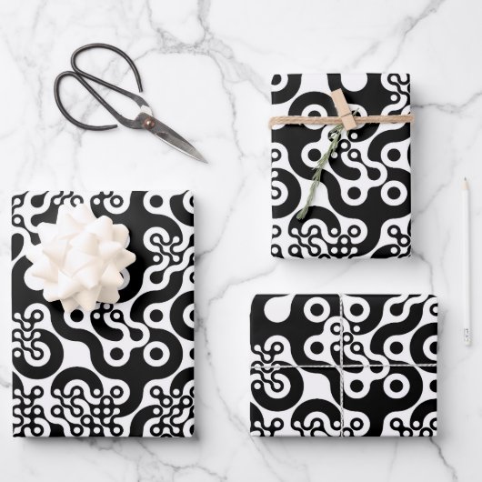 Groovy Trippy Truchet Tiles Geschenkpapier Set (Vorderseite)
