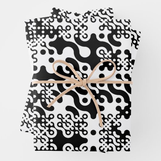 Groovy Trippy Truchet Tiles Geschenkpapier Set (Beispiel)