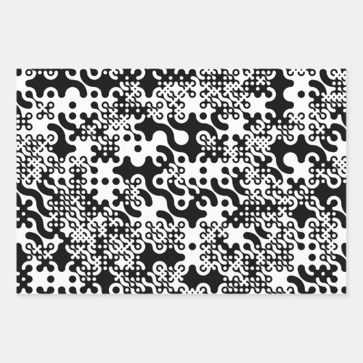 Groovy Trippy Truchet Tiles Geschenkpapier Set (Vorderseite 3)