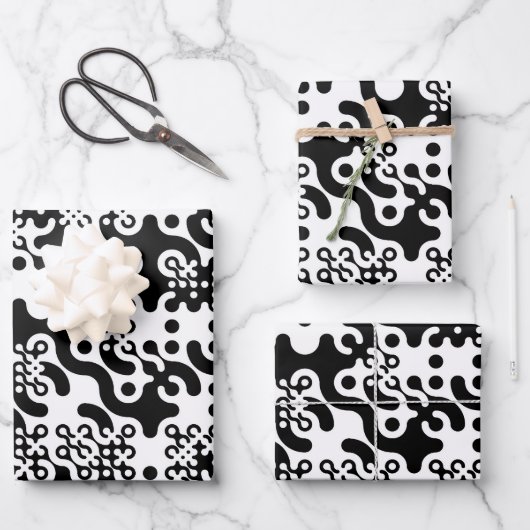 Groovy Trippy Truchet Tiles Geschenkpapier Set (Vorderseite)
