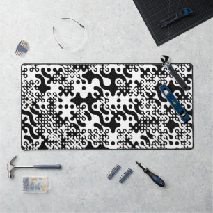 Groovy Trippy Truchet Tiles Schreibtischunterlage