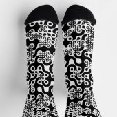Groovy Trippy Truchet Tiles Telefonring Socken (Oben)