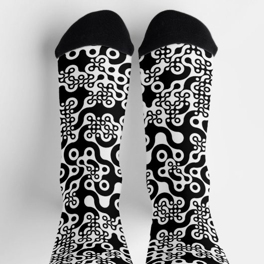Groovy Trippy Truchet Tiles Telefonring Socken (Oben)