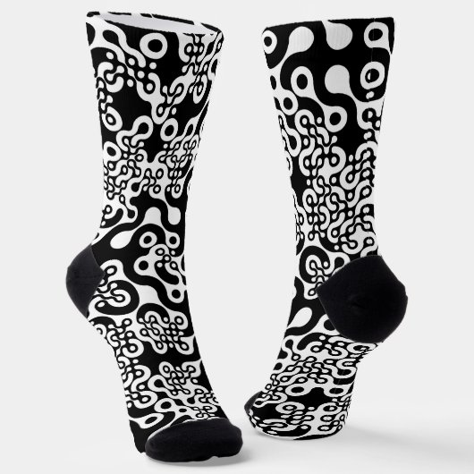 Groovy Trippy Truchet Tiles Telefonring Socken (Gewinkelt)