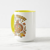 Groovy Truthahn Herbst-Kaffeepause Tasse (Vorderseite Links)