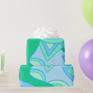 Groovy Türkblau Geschenkpapier