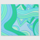 Groovy Türkblau Geschenkpapier (Flach)