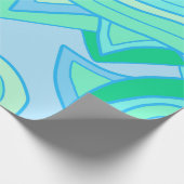Groovy Türkblau Geschenkpapier (Ecke)