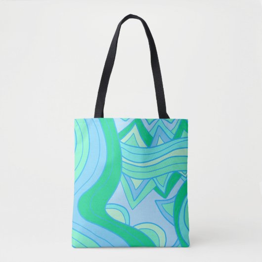 Groovy Türkis Tasche (Vorderseite)