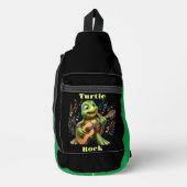 Groovy Turtle Jamming Out Crossbody Bag (Vorderseite)