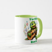 Groovy Turtle Jamming Out Tasse (VorderseiteRechts)
