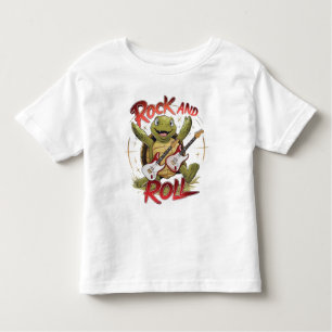 Groovy Turtle Rocking Out Rock and Roll Kleinkind T-shirt