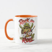 Groovy Turtle Rocking Out Rock and Roll Tasse (Links)