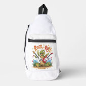 Groovy Turtle Rockstar Rock and Roll Crossbody Bag (Vorderseite)