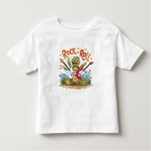 Groovy Turtle Rockstar Rock and Roll Kleinkind T-shirt