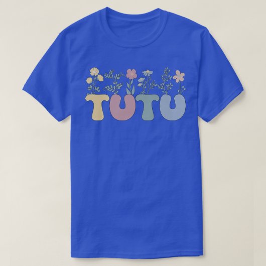 Groovy Tutu Großmutter Blume Tutu Oma T-Shirt (Design vorne)