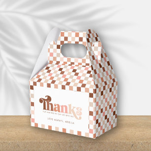 Groovy Two Cool Girls Checkered 2. Geburtstag Geschenkschachtel