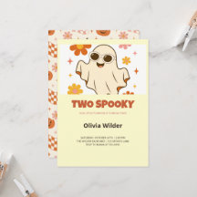 Groovy Two Spooky 2. Geburtstagseinladung