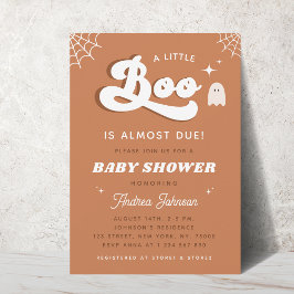 Groovy Typografie Retro Ghost Baby ShowParty Einladung