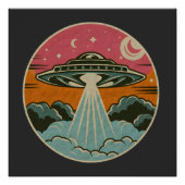 Groovy Ufo Beam Poster (Vorderseite)