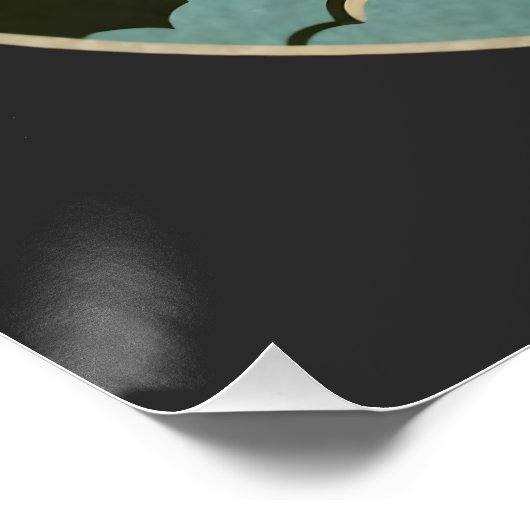 Groovy Ufo Beam Poster (Ecke)