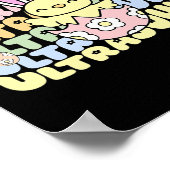 Groovy Ultrasound Tech Bunny Chick Eggs Ostersonne Poster (Ecke)