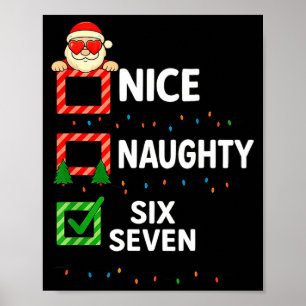Groovy Unartige Sechs Sieben 67 Weihnachten Famili Poster