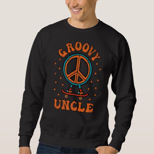 Groovy Uncle 70s Aesthetic Nostalgia 1970's Retro Sweatshirt (Vorderseite)