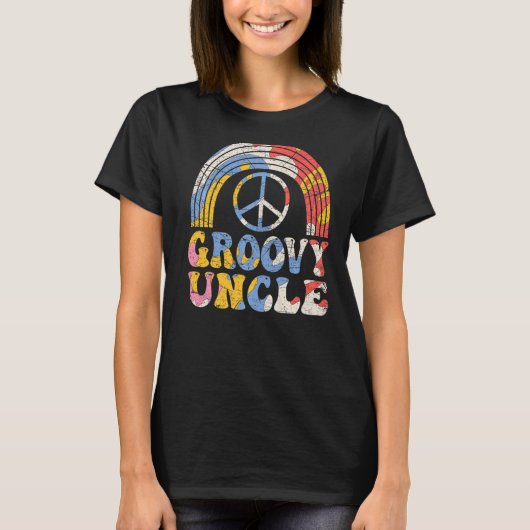 Groovy Uncle 70s Aesthetic Nostalgia 1970's Retro  T-Shirt (Vorderseite)