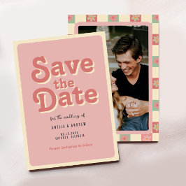 Groovy und Retro 70er Wedding Save The Date