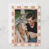 Groovy und Retro 70er Wedding Save The Date (Rückseite)