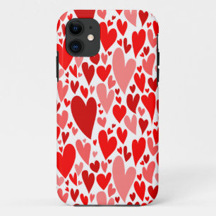 Groovy und Romantische Rote Herzen Valentinstag Case-Mate iPhone Hülle
