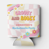 Groovy und stickig gestaltete Junggeselinnen-Absch Dosenkühler (Rückseite)