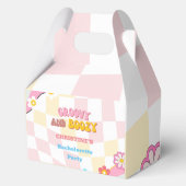 Groovy und stickig gestaltete Junggeselinnen-Absch Geschenkschachtel (Vorderseite)