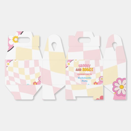 Groovy und stickig gestaltete Junggeselinnen-Absch Geschenkschachtel (Ungeklappt)