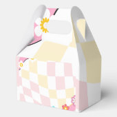 Groovy und stickig gestaltete Junggeselinnen-Absch Geschenkschachtel (Rückseite)