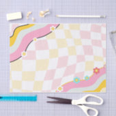 Groovy und stickig gestaltete Junggeselinnen-Absch Seidenpapier (Handwerk)