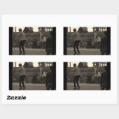 Groovy United Skate Summertime Foto Rechteckiger Aufkleber (Blatt)